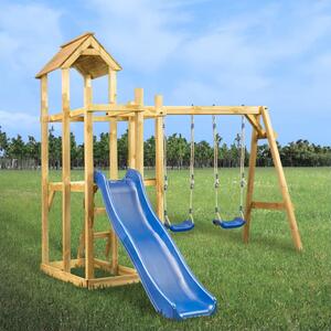 Playhouse with Slide Swing Ladder 285x305x226.5 cm
