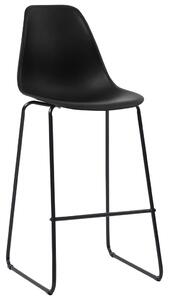 Bar Chairs 6 pcs Black Plastic