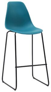 Bar Chairs 6 pcs Turquoise Plastic