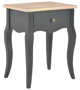 Nightstand Black and Brown 40x30x50 cm Solid Pine Wood