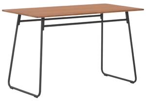 Dining Table Brown 120x60x73 cm Solid Plywood Steel