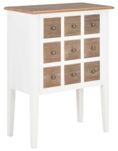 Sideboard White 54x30x80 cm Solid Wood