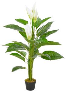 Artificial Plant Anthurium with Pot White 115 cm