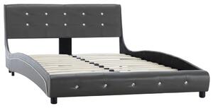 Bed Frame Grey Faux Leather 120x190 cm