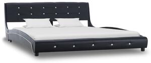 Bed Frame Black Faux Leather 150x200 cm 5FT King Size