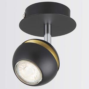 Austin Single Lamp Spotlight - Black & Gold