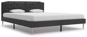 Bed Frame Black Fabric 150x200 cm