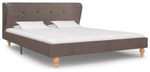Bed Frame Taupe Fabric 135x190 cm