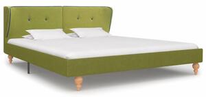 Bed Frame Green Fabric 150x200 cm