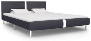 Bed Frame Black Faux Leather 150x200 cm