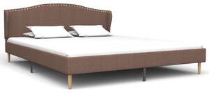 Bed Frame Brown Fabric 150x200 cm