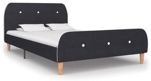 Bed Frame Dark Grey Fabric 120x190 cm