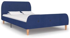 Bed Frame Blue Fabric 120x190 cm