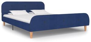 Bed Frame Blue Fabric 135x190 cm