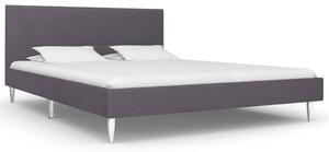 Bed Frame Grey Fabric 135x190 cm