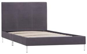 Bed Frame Grey Fabric 90x190 cm