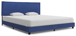 Bed Frame Blue Fabric 150x200 cm