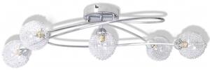 Ceiling Lamp with Mesh Wire Shades for 5 G9 Bulbs