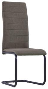 Cantilever Dining Chairs 2 pcs Taupe Fabric