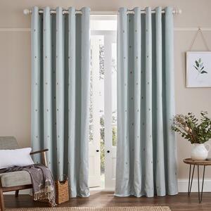 Sophie Allport Bee Ready Made Eyelet Blackout Curtains Duck Egg
