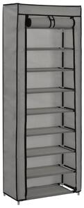 Shoe Cabinet with Cover Grey 57x29x162 cm Fabric