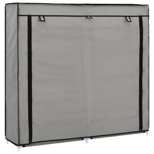 Shoe Cabinet with Cover Grey 115x28x110 cm Fabric