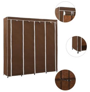 Wardrobe with 4 Compartments Brown 175x45x170 cm