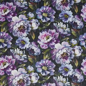 Prestigious Textiles Secret Oasis Digitally Printed Velvet Fabric Ultra Violet