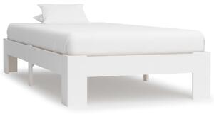 Bed Frame without Mattress White Solid Pine Wood 90x200 cm