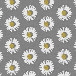 By the Metre Daisy Capri PVC Grey/White/Yellow