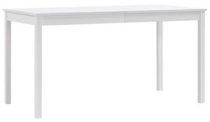 Dining Table White 140x70x73 cm Pinewood