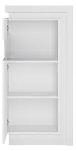 Lyon White High Gloss Wide Display Cabinet