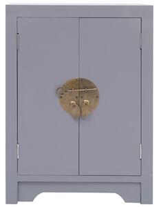 Bedside Cabinet Grey 38x28x52 cm Paulownia Wood