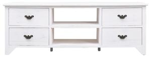 TV Cabinet Antique White 115x30x40 cm Wood