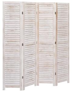 4-Panel Room Divider White 140x165 cm Wood