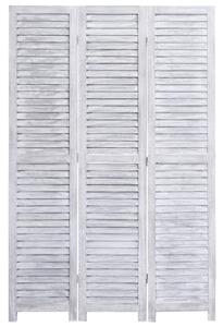 3-Panel Room Divider Grey 105x165 cm Wood