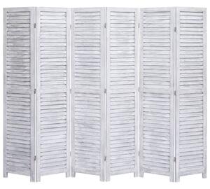 6-Panel Room Divider Grey 210x165 cm Wood