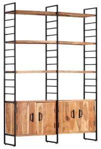 4-Tier Bookcase 124x30x180 cm Solid Acacia Wood