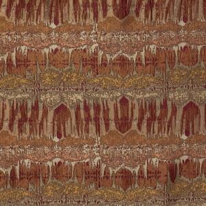 Inca Curtain Fabric Burnt Orange