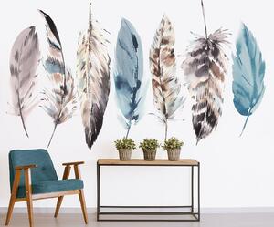 Watercolour Feathers Wall Mural