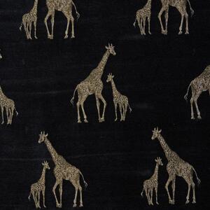 Giraffe Curtain Fabric Noir
