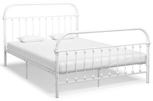 Bed Frame without Mattress with Headboard White 160x200 cm Metal