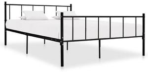 Bed Frame Black Metal 200x200 cm