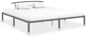 Bed Frame Grey Metal 180x200 cm