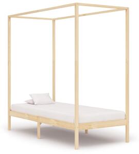 Canopy Bed Frame without Mattress Solid Wood 90x200 cm