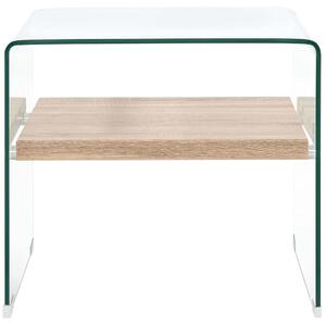 Coffee Table Clear 50x50x45 cm Tempered Glass