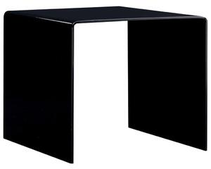 Coffee Table Black 50x50x45 cm Tempered Glass