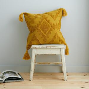Pineapple Elephant Imani Tufted Cotton Cushion Yellow