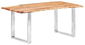 Dining Table with Live Edges Solid Acacia Wood 200 cm 3.8 cm