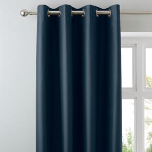 Nova Blackout Eyelet Curtains Blue